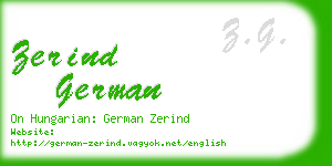 zerind german business card